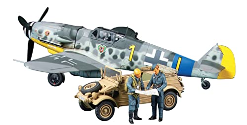 TAMIYA 25204 1:48 Dt. BF109 G-6 & Kübelwagen 82 - Modellbausatz,Plastikbausatz, Bausatz zum Zusammenbauen, detaillierte Nachbildung von TAMIYA