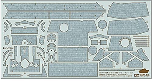 Tamiya 300012646-1:35 WWII Zimmerit Bogen Panther G Early, Mittel von Tamiya