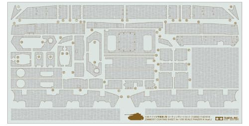 Tamiya 300012650-1:35 Zimmer Photo-Ätzteile für Panzer IV Ausführung J, Grau/Grün, Grau/Grün von Tamiya