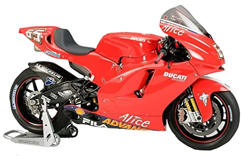 Tamiya 300014101-1:12 Ducati Desmosedici Nr. 65 MotoGP´03, originalgetreue Nachbildung, Plastik Bausatz, Basteln, Modellbausatz, Zusammenbauen, unlackiert von Tamiya