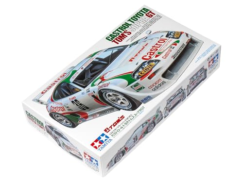 Tamiya 24163 1:24 Castrol Toyota Tom´s Supra GT, Modellbausatz,Plastikbausatz, Bausatz zum Zusammenbauen, detaillierte Nachbildung, Rot/Ausflug, einfarbig (Getaway Solids) von Tamiya