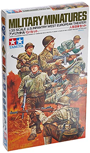 Tamiya 300035048-1:35 WWII Figuren-Set US Infanterie (8), Modellbausatz,Plastikbausatz, Bausatz zum Zusammenbauen, detaillierte Nachbildung von TAMIYA
