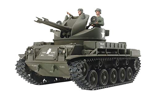 Tamiya 300035161 Militär 1:35 US Flak-Panzer M42 Duster, originalgetreue Nachbildung, Modellbau, Plastik Bausatz, Basteln, Hobby, Kleben, Plastikbausatz, Zusammenbauen, unlackiert von TAMIYA