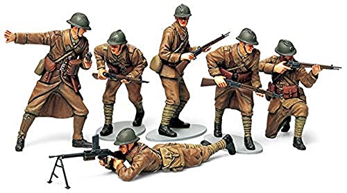 Tamiya 300035288 - WWII Figuren-Set Französische Infanterie (6), Militär-Bausatz 1:35 von TAMIYA