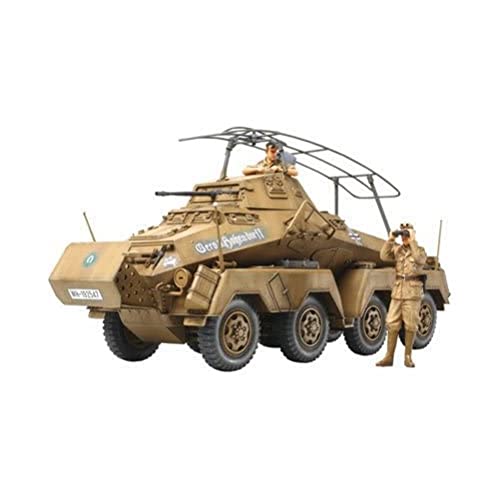 TAMIYA 300035297 - 1:35 WWII Deutsche Sonderkraftfahrzeug 232 SpPz Afrika (2), Braun, Schwarz von Tamiya
