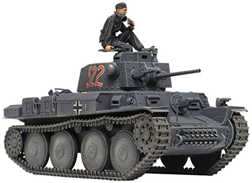 Tamiya 300035369 1:35 Deutscher Panzerkampfwagen 38(t) Ausführung E/F (1), originalgetreue Nachbildung, Modellbau, Plastik Bausatz, Basteln, Hobby, Kleben, Plastikbausatz, Zusammenbauen, unlackiert von TAMIYA