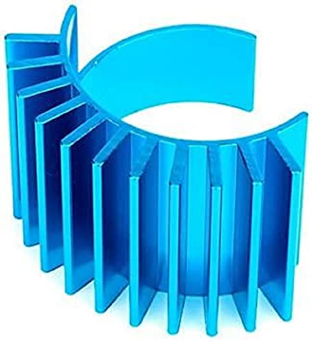 Tamiya 300053664 - DF-02/TT-01 Alu Motorkühlkörper eloxiert, blau von Tamiya