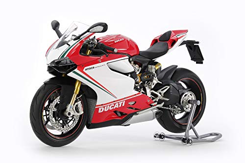 TAMIYA 300114132 1:12 Ducati 1199 Panigale S Tricolore, originalgetreue Nachbildung, Modellbau, Plastik Bausatz, Basteln, Hobby, Kleben, Modellbausatz, Zusammenbauen, unlackiert, Rot von TAMIYA