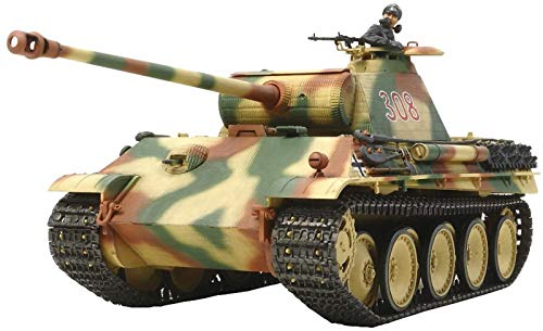 TAMIYA 30055 Fahrzeug 1:35 Dt. Panther G Frühe (Motor), originalgetreue Nachbildung, Plastik Bausatz, Basteln, Modellbausatz, Zusammenbauen, unlackiert, Weiß, Mittel von TAMIYA