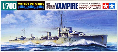 TAMIYA 31910 1:700 Austr. Vampir Zerstörer WL, Modellbau, Plastik Bausatz, Basteln, Hobby, Kleben, Plastikbausatz, Mehrfarbig TAMIYA 31910 1:700 Austr. Vampir Zerstörer WL, Modellbau, Plastik Bausatz, Basteln, Hobby, Kleben, Plastikbausatz, Mehrfarbig von TAMIYA