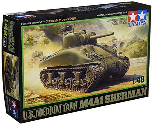 Tamiya 32523 1:48 US Panzer Sherman M4A1 Früh.A. -Modellbausatz,Plastikbausatz, Bausatz zum Zusammenbauen, detaillierte Nachbildung, Mehrfarbig, Néant Tamiya 32523 1:48 US Panzer Sherman M4A1 Früh.A. -Modellbausatz,Plastikbausatz, Bausatz zum Zusammenbauen, detaillierte Nachbildung, Mehrfarbig, Néant von Tamiya