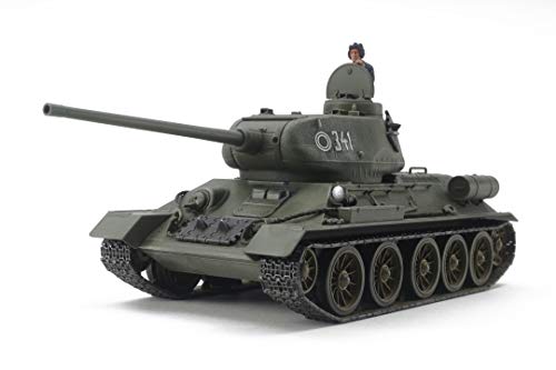 TAMIYA 1:48 Rus. Mit. Pz. T-34/85, Modellbau, Plastik Bausatz, Basteln, Hobby, Kleben, Plastikbausatz von TAMIYA