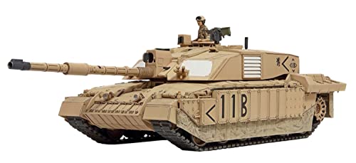 Tamiya 32601 1:48 Brit. KPz Challenger 2 (Wüste) - Modellbau, Plastik Bausatz, Hobby, Basteln, Kleben, Modellbausatz, Modell, Zusammenbauen, Unlackiert von Tamiya
