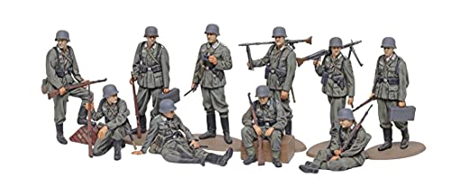 TAMIYA 32602 1:48 Fig.-Set Dt. Infanterie (10) - originalgetreue Nachbildung, Plastik Bausatz, Basteln, Modellbausatz, Zusammenbauen, unlackiert von TAMIYA