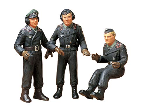 TAMIYA 35001 - 1:35 Figuren-Set Deutsche Panzerbesatzung (3), Modellbau, Plastik Bausatz, Hobby, Basteln, Kleben, Modellbausatz, Modell, Zusammenbauen von Tamiya
