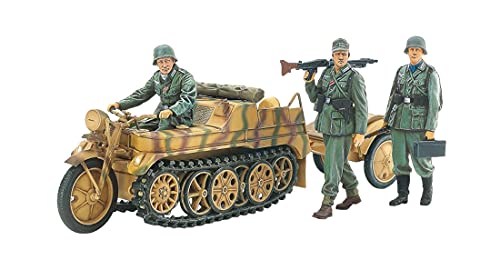 Tamiya 35377-000 Militär 35377 1:35 Dt. Sd.Kfz.2 Kettenkrad (Mit.Prod.) -Originalgetreue Nachbildung, Modellbau, Plastik Bausatz, Basteln, Hobby, Modellbausatz, Zusammenbauen, unlackiert von Tamiya
