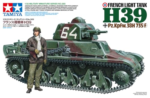 TAMIYA 35389 1:35 Franz. Lt. Panzer H39 (1) - Modellbau, Plastik Bausatz, Hobby, Basteln, Panzer Bausatz, Militär Bausatz, Panzer 1:35, Standmodellbau, Geformte Farbe von TAMIYA