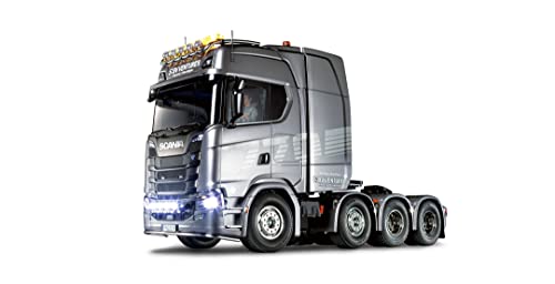 Tamiya 56371 1:14 RC Scania 770S 8x4/4 - Bausatz zum Zusammenbauen, RC Truck, fernsteuerbarer, Lastwagen, LKW, Konstruktionsspielzeug, Modellbau, Basteln, Unlackiert von Tamiya