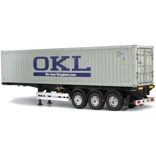 TAMIYA 56377 1:14 RC 40ft Container 3A Auflieger OKL - Bausatz zum Zusammenbauen, RC Truck, fernsteuerbarer, Lastwagen, LKW, Konstruktionsspielzeug, Modellbau, Basteln von TAMIYA