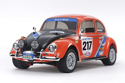 TAMIYA 58650-1:10 RC VW Beetle Rally MF-01X, ferngesteuertes Auto/Fahrzeug, Modellbau, Bausatz, Hobby, Zusammenbauen von TAMIYA