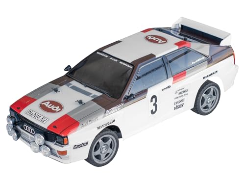 TAMIYA TAM58667 58667 Audi 300058667-1:10 RC Quattro Rally A2 (TT-02), ferngesteuertes Auto/Fahrzeug, Modellbau, Bausatz, Hobby, Zusammenbauen, weiß von TAMIYA