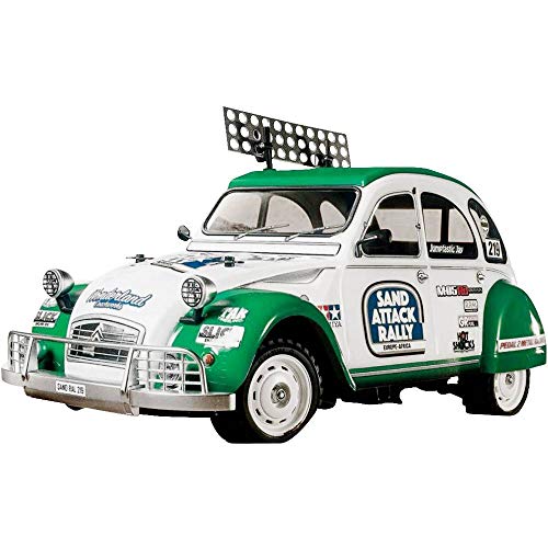 TAMIYA 58670 Citroen 58670-1:10 RC 2CV Rally (M-05Ra), ferngesteuertes Auto/Fahrzeug, Modellbau, Bausatz, Hobby, Zusammenbauen, weiß von TAMIYA