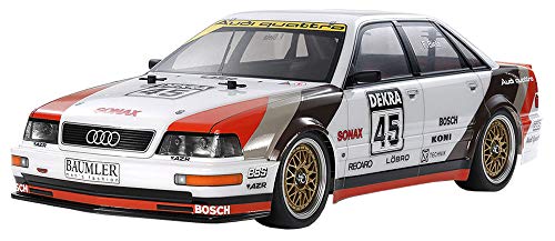 TAMIYA 58682 Audi 1:10 Modell V8 Tourenwagen (TT-02), ferngesteuertes Auto, RC Fahrzeug, Modellbau, Bausatz zum Zusammenbauen, Hobby, Basteln, Mehrfarbig von TAMIYA