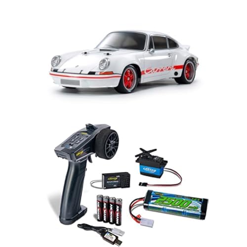 TAMIYA 58740 Porsche Carrera RSR 2.8 BT-01 Bausatz Bundle Komplettset - Ferngesteuertes Auto, Fahrzeug, Modellbau, Zusammenbauen, Hobby, RC Bausatz von TAMIYA