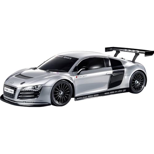 TAMIYA 58749 1:10 RC Audi R8 LMS 2008 TT-02 - ferngesteuertes Auto, Fahrzeug, Modellbau, Zusammenbauen, Hobby, RC Bausatz, unlackiert von TAMIYA