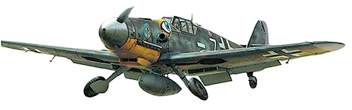 TAMIYA 60790 - 1:72 Bf-109 G-6 Messerschmitt, Modellbau, Plastik Bausatz, Hobby, Basteln, Kleben, Modellbausatz, Modell, Zusammenbauen, Unlackiert von Tamiya