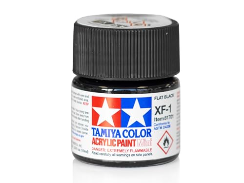 Tamiya 81701 – Acrylfarbe, Mini, Mattschwarz, Flasche mit 10 ml, XF-1 Tamiya 81701 – Acrylfarbe, Mini, Mattschwarz, Flasche mit 10 ml, XF-1 von Tamiya