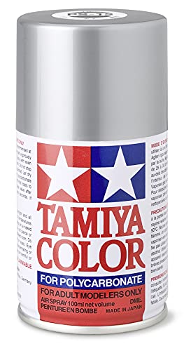 TAMIYA 86012 PS-12 Silber Polycarbonat 100ml-Sprühfarbe für Plastikmodellbau, Bastelzubehör, Sprühfarben für den Modellbau von TAMIYA