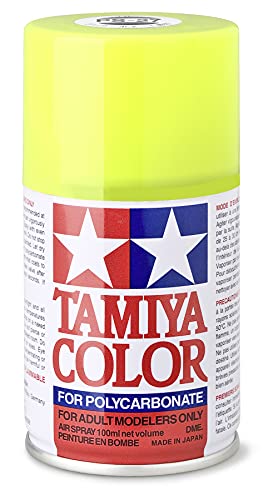 TAMIYA 86027 PS-27 Neon Gelb Polycarbonat 100ml - Sprühfarbe für Plastikmodellbau, Modellbau und Bastelzubehör, Sprühfarben für den Modellbau von TAMIYA