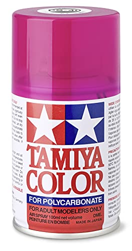 Tamiya 86040 PS-40 Translucent Rosarot Polyc. 100ml-Sprühfarbe für Plastik-und RC Bastelzubehör, Sprühfarben für den Modellbau von Tamiya