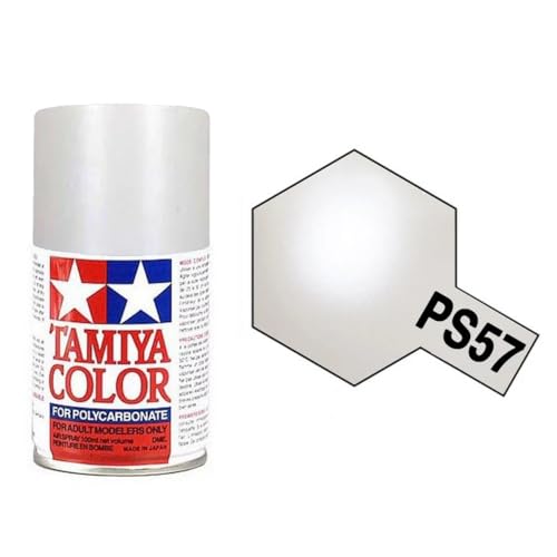 TAMIYA 86057 PS-57 Perleffekt Weiss Polycarbonat 100ml - Sprühfarbe für Plastikmodellbau, Modellbau und Bastelzubehör, Sprühfarben für den Modellbau von TAMIYA