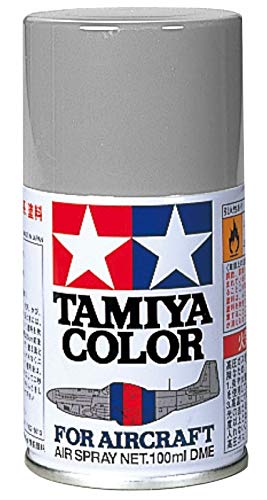 TAMIYA 86512 AS-12 Metalsilber (Blank) matt 100ml - Sprühfarbe für Plastikmodellbau, speziell für Flugzeugmodelle, Modellbau und Bastelzubehör von TAMIYA