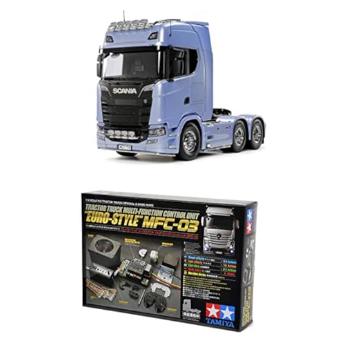 TAMIYA Bundle 56368 1:14 RC Scania 770 S 6x4 + 56523 1:14 MFC-03 Truck-Multifunktionseinheit - RC Truck, fernsteuerbarer, Lastwagen, LKW, Konstruktionsspielzeug, Modellbau, Basteln, LKW TAMIYA Bundle 56368 1:14 RC Scania 770 S 6x4 + 56523 1:14 MFC-03 Truck-Multifunktionseinheit - RC Truck, fernsteuerbarer, Lastwagen, LKW, Konstruktionsspielzeug, Modellbau, Basteln, LKW von TAMIYA