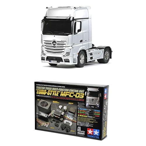 TAMIYA Bundle Truck - LWK 1:14 RC Mercedes Benz Actros 1851 GigaSpace + 56523 1:14 MFC-03 Truck-Multifunktionseinheit, schwarz, fernsteuerbarer, Lastwagen, LKW, Konstruktionsspielzeug, Modellbau, TAMIYA Bundle Truck - LWK 1:14 RC Mercedes Benz Actros 1851 GigaSpace + 56523 1:14 MFC-03 Truck-Multifunktionseinheit, schwarz, fernsteuerbarer, Lastwagen, LKW, Konstruktionsspielzeug, Modellbau, von TAMIYA