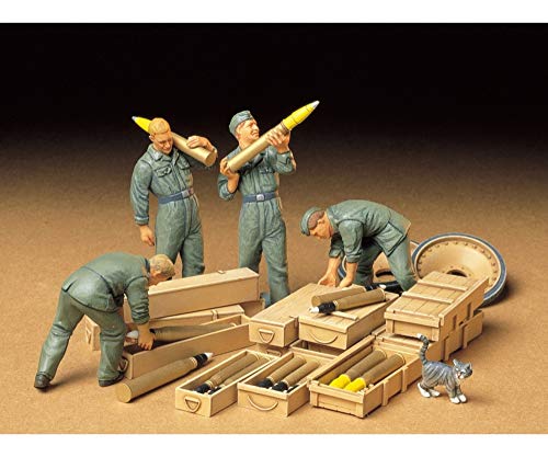 Tamiya 4er Set Deutsche Panzer Munition Loading Crew Figuren 1:35 Plastikmodellbausatz von TAMIYA