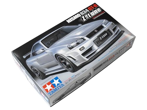 TAMIYA Nissan 300024282 NISMO Skyline GT-R Z-Tune (R34) Automodell Bausatz 1:24, Mittel, Grau von TAMIYA