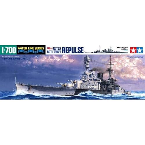 TAMIYA 1:700 Brit.Repulse Schlachtkreuzer WL, Modellbau, Plastik Bausatz, Basteln, Hobby, Kleben, Plastikbausatz von TAMIYA