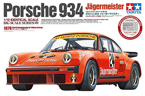 Tamiya 300012055 Porsche 1:12 934 Jägermeister m. PE, originalgetreue Nachbildung, Modellbau, Plastik Bausatz, Basteln, Hobby, Kleben, Plastikbausatz, Zusammenbauen, unlackiert Tamiya 300012055 Porsche 1:12 934 Jägermeister m. PE, originalgetreue Nachbildung, Modellbau, Plastik Bausatz, Basteln, Hobby, Kleben, Plastikbausatz, Zusammenbauen, unlackiert von TAMIYA