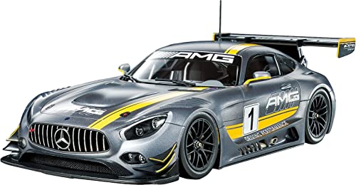 Tamiya 300024345 Mercedes-Benz 1:24 AMG GT3#1-Spielzeug Auto-Kunststoff Modellbausatz-Rennwagen-Sportwagen-hohe Passgenauigkeit-hochwertiger Bausatz-Unlackiert-24345 von TAMIYA