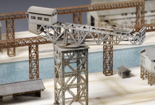 Tamiya 300031541-1:700 Water-Line Werftkran 150 Tonnen Papercraft von TAMIYA