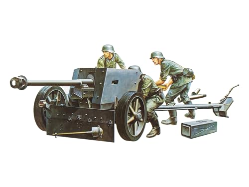 Tamiya Militär 300035047 300035047-1:35 WWII Deutsche PAK (40/L46) (3), 7.5 cm von TAMIYA