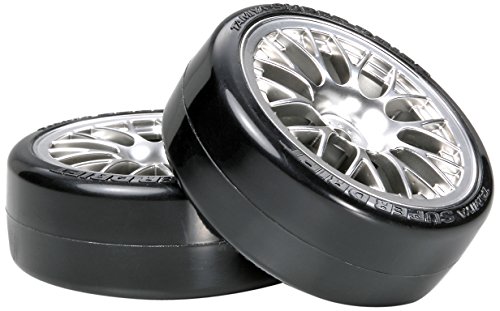Tamiya 300054021 - Super Drift-Räder Y / Chrom 24 mm 2 Oset+2 von Tamiya