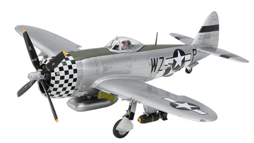 Tamiya 300061090-1:48 WWII US Republic P-47D Thunderbolt Bubblet, originalgetreue Nachbildung, Plastik Bausatz, Basteln, Modellbausatz, Zusammenbauen, unlackiert Tamiya 300061090-1:48 WWII US Republic P-47D Thunderbolt Bubblet, originalgetreue Nachbildung, Plastik Bausatz, Basteln, Modellbausatz, Zusammenbauen, unlackiert von Tamiya