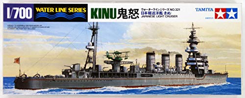 Tamiya 31321 1:700 JPN Lt. Kreuzer Kinu WL - Modellbau, Plastik Bausatz, Basteln, Hobby, Kleben, Plastikbausatz, Mehrfarbig,Schiff Modell von TAMIYA