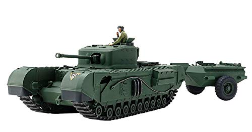 Tamiya 32594 - 1:48 Britischer Panzer Churchill Mk.VII Crocodile, Modellbau, Plastik Bausatz, Basteln, Hobby, Kleben, Plastikbausatz von TAMIYA