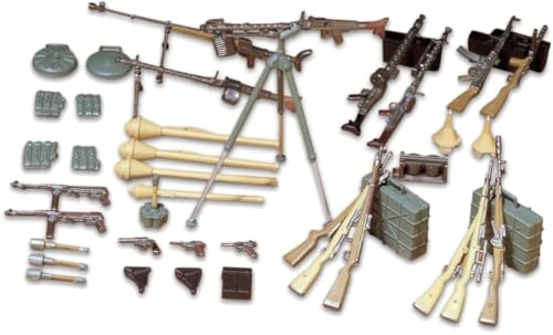 Tamiya 35111-1:35 Diorama-Set Deutsche Waffen Infanterie(24), Modellbau, Plastik Bausatz von Tamiya